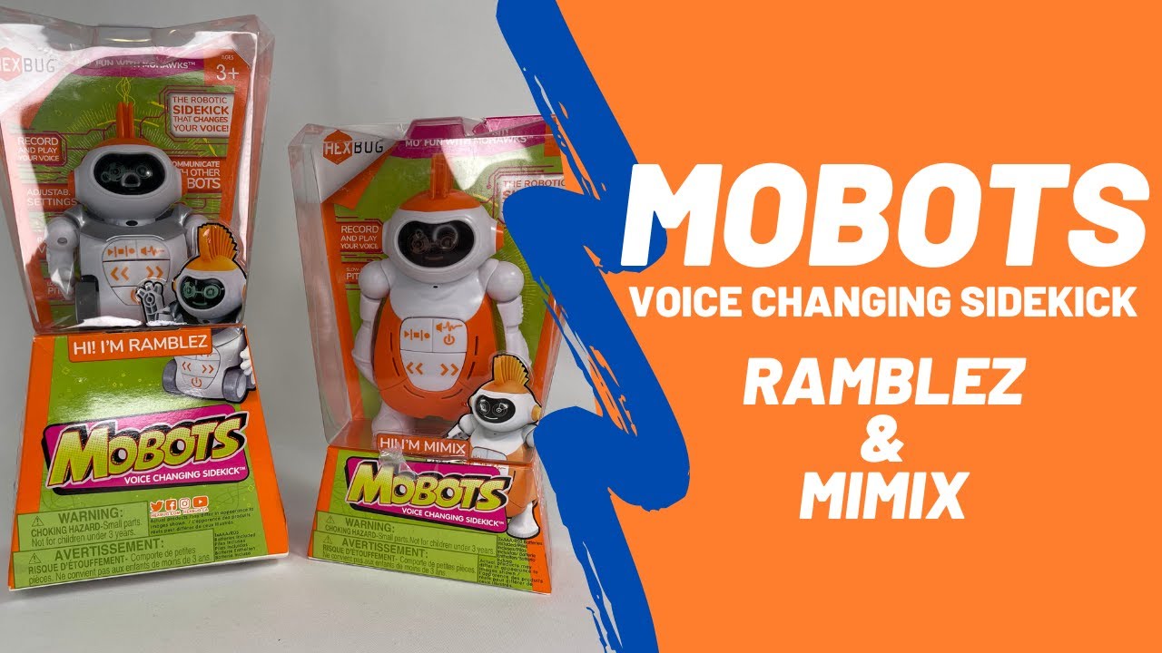 HexBug MoBots Voice Changing Sidekick Ramblez and MiMix Unboxing Toy Review | TadsToyReview