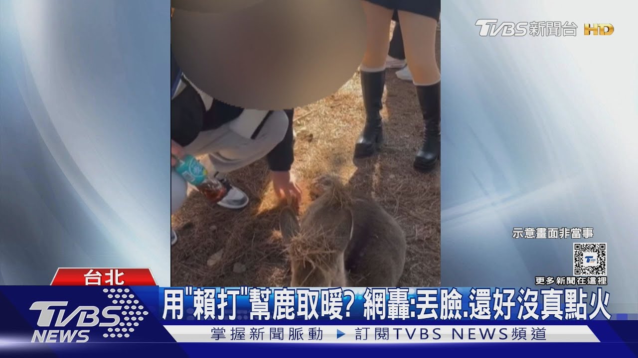 玩笑引日人怒 台人赴奈良稱「幫鹿點火」取暖