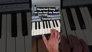 Gigachad Song / Can you feel my heart | Piano tutorial / how to play