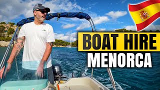 I hired a boat in Menorca's cala'n bosch marina, a boat rental is the best way t