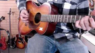 Video thumbnail for Vintage Guild F-20 Acoustic Guitar Demo Sunburst Finish F20 by Brad