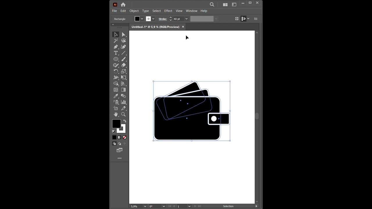 Quick Tutorial | How To Draw Wallet Icon In Adobe Illustrator