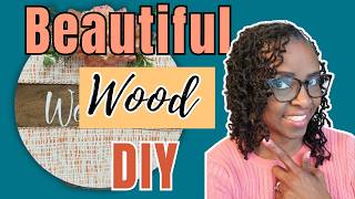 🌻Quick & Easy Dollar Tree Wood Round DIY | Stunning Spring Decor Idea! Fabric Wall Decor