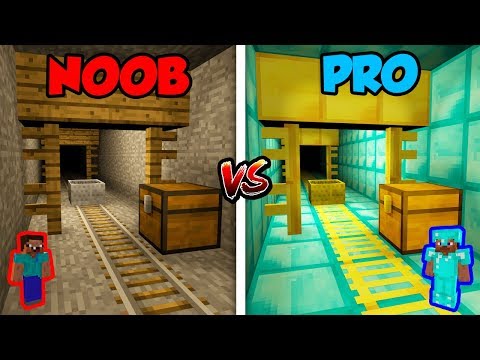 Minecraft NOOB vs. PRO: MINESHAFT in Minecraft! Video