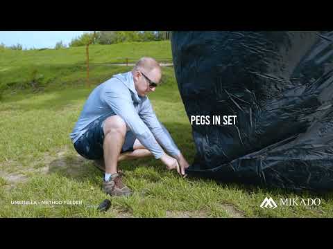 MIKADO - rybářský deštník method feeder s bočnicí 2,5 m- 1 ks