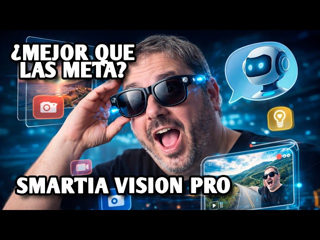 Vídeo relacionado con SMARTIA - Gafas inteligentes con cámara, Funda de Carga Portátil, Gafas de sol bluetooth, Manos libres con IA integrada por Voz, APP incluida en español, Smart glasses y Traductor 20 idiomas, 33 MP 4K