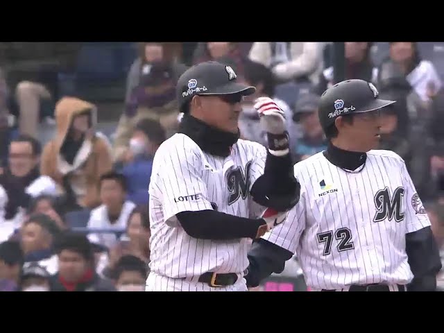 【5回裏】マリーンズ・井口 2打席のタイムリーヒット!! 2015/3/14 M-T