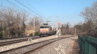 preview picture of video 'BB7437 tirant un train de citernes'