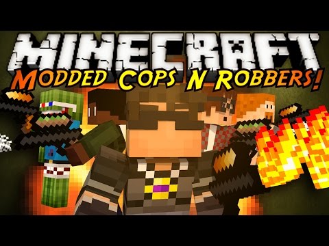 Sky Does Everything - Minecraft Mini-Game : MODDED COPS N ROBBERS! ELEMENTAL GUNS!