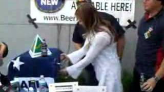 Holly Valance Pouring a Tooheys New in Los Angeles