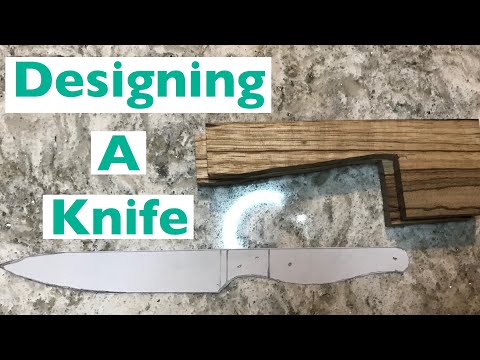 Custom knife making part 1, Designing a knife profile, how to draw a knife