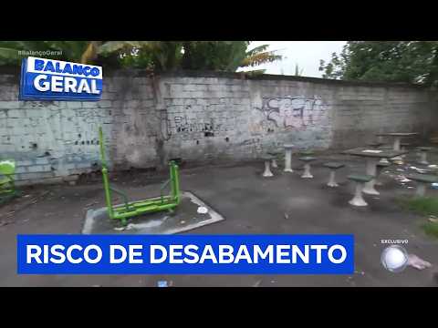 Balança Povão: Muro em pracinha com risco de desabamento preocupa moradores em Osasco (SP)