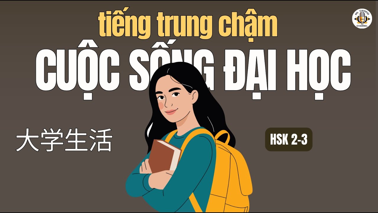 Shadowing Tiếng Trung (HSK 2–3) | 大学生活 | Tiếng Trung Chậm