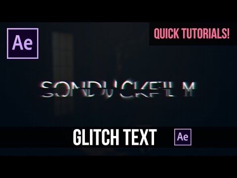 Quick Tutorials: Fast Glitch Text Animation in After Effects - Tutorial Video