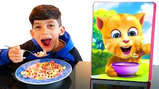 Download lagu Jason Wakes up in Morning with Kitten mp3