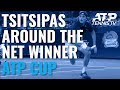Incredible Stefanos Tsitsipas Winner Round the Netpost! | ATP Cup 2020