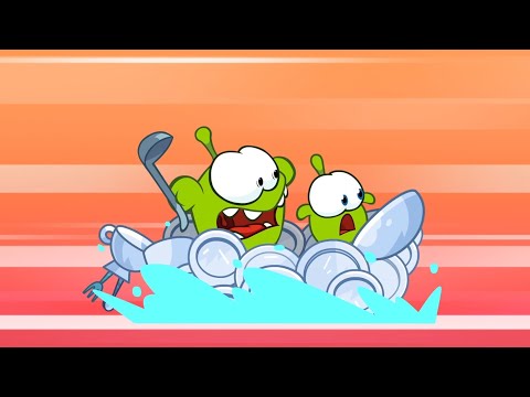 Om Nom Geschichten 🍰 Om Nom Cafe 💥 Abwaschen ✨ Lustige Cartoons für Kinder