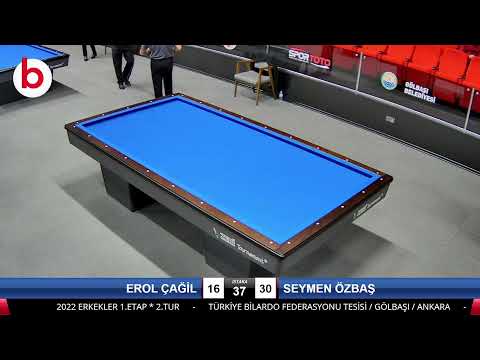 EROL ÇAĞİL & SEYMEN ÖZBAŞ Bilardo Maçı - 2022 ERKEKLER 1.ETAP-2.TUR