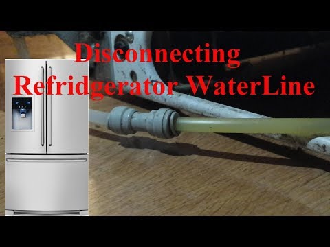 How to Disconnect Refrigerator Water Line/Hose (turn off water first).