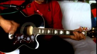 Party Line ~ The Kinks ~ Acoustic Cover w/ Epiphone EJ-200CE BK &amp; Bluesharp