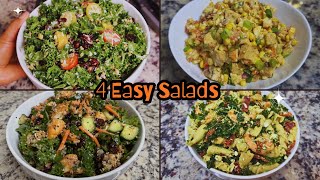 4 Easy High-Protein Salads for Meal Prep | High Fiber | Low-Fat | VSG | Bariatric-Friendly