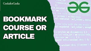 How to Bookmark or Save Courses and Articles on GeeksforGeeks 2025?