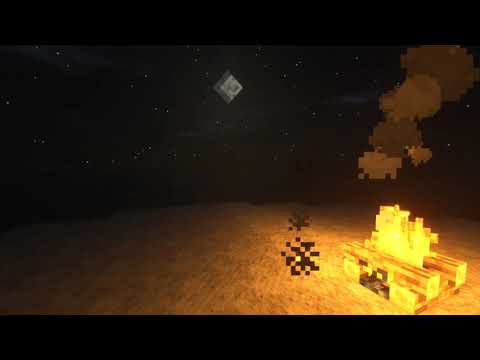 A relaxing night at the beach 🔥 Minecraft Ambiance & Music