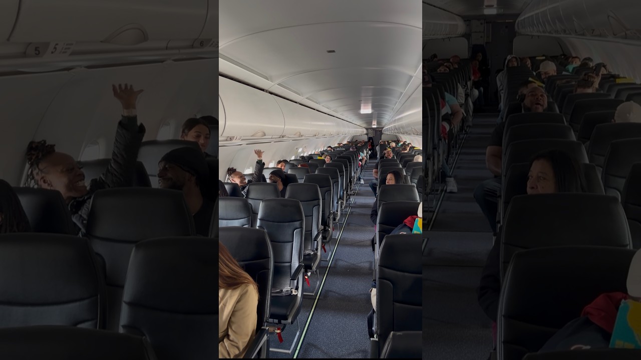 Welcome to Puerto Rico!Purnell makes the whole airplane sing Happy Birthday to Destiny whenthey land