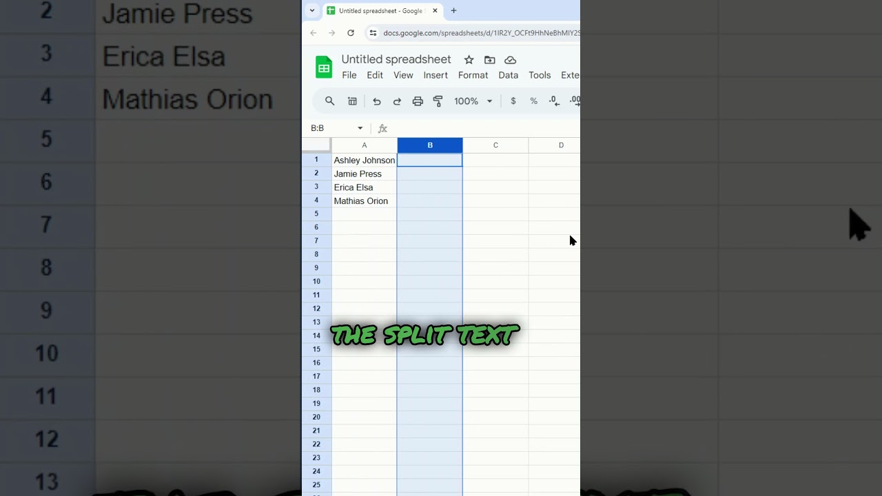 How to Split Text to Columns in Google Sheets