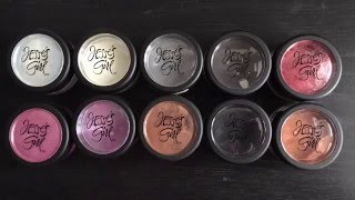 Jesse's girl eyeshadow pigments swatches and review