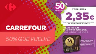 Carrefour 50 % que vuelve Magnum anuncio