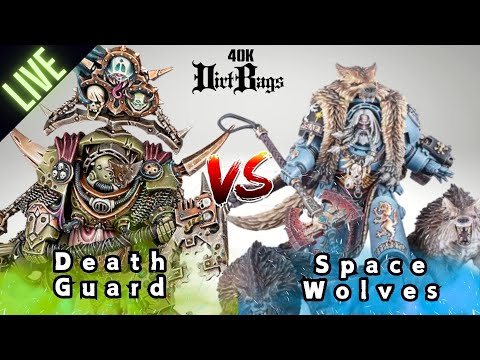 Death guard vs Space Wolves LIVE! LSO PREP | 40k Battle Report | Competitive Warhammer 40k