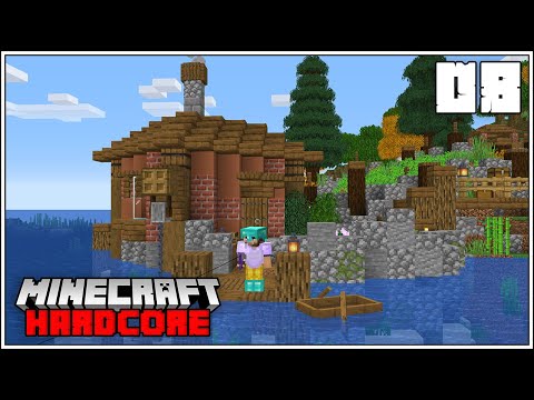 Minecraft Hardcore Let's Play - FISHING HUT & NETHER EXPLORING!!! - Episode 8