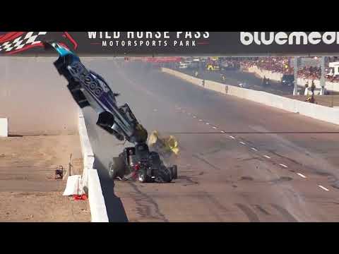 Video: John Force, Jonnie Lindberg Tangle In Wild Phoenix Crash!