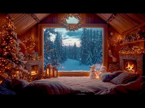 Snowstorm, Breathtaking View, Crackling Fire & Wind - Winter Ambience for Sleep, Relax or Study