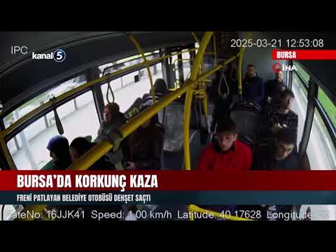 Bursa’da Korkunç Kaza | Freni Patlayan Belediye Otobüsü Dehşet Saçtı