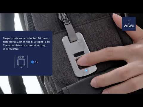WiWU Pioneer FingerPrint Backpack - How To Set The Fingerprint Lock