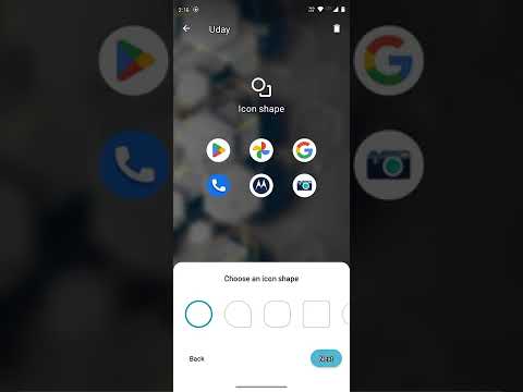 How to change icon settings in Motorola