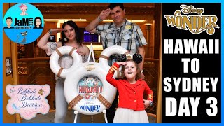 Disney Wonder Hawaii to Sydney Day 3 Bibbidi Bobbidi Boutique 😃👍🏼🏰🇦🇺🌺🛳⚓️