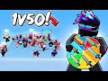 1v50 but My Sword Changes Every 3 Minute...(Roblox BedWars)