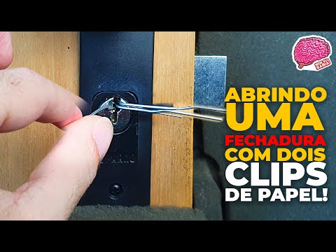 APRENDA COMO ABRIR UMA PORTA COM DOIS CLIPS DE PAPEL!