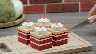 Lego Ultimate Chocolate Cake - Lego In Real Life 10 / Stop Motion Cooking & ASMR