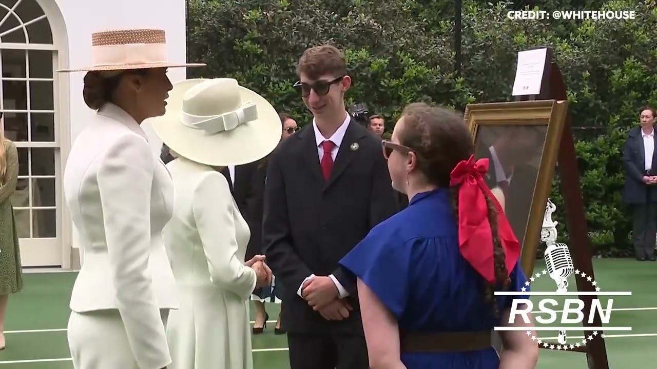 WATCH: First Lady Melania & Queen Camilla Join Students Exploring US-UK History - 04/28/26