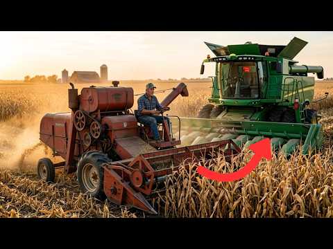 The New Combine Quit on the Last Day of Harvest, Then a 1947 Machine No One Trusted Finished The Job