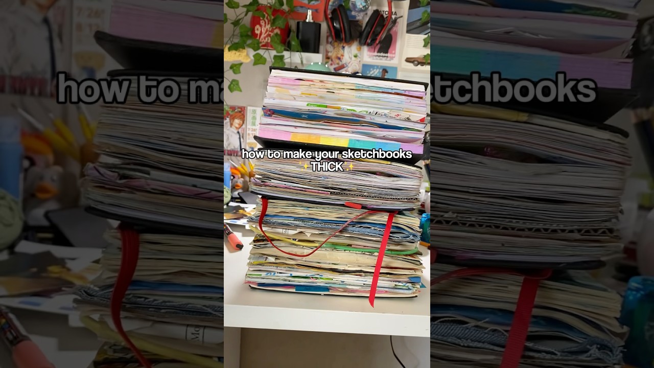 CHUNKY SKETCHBOOK TUTORIAL!1 (theres more im gonna make a part 2) #art #sketchbook #chunkysketchbook