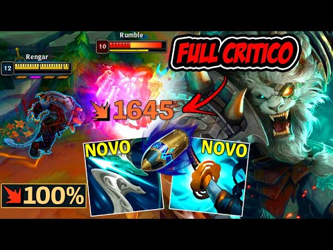 RENGAR CRÍTICO BUILD DE INSTAKILL COM OS ITENS NOVOS *100% crítico* - LEAGUE OF LEGENDS
