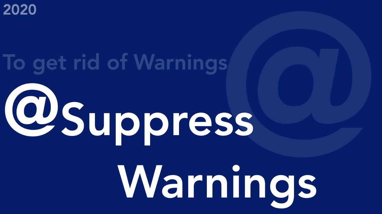 Java Annotations | @SuppressWarnings