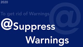 Java Annotations | @SuppressWarnings