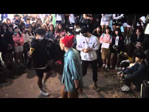 151024 Hongdae Street dance by DOB 디오비 // so funny
