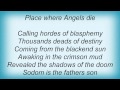 Sodom - Where Angels Die Lyrics